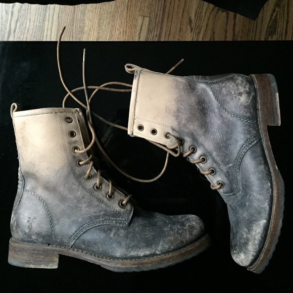 frye veronica combat stonewash